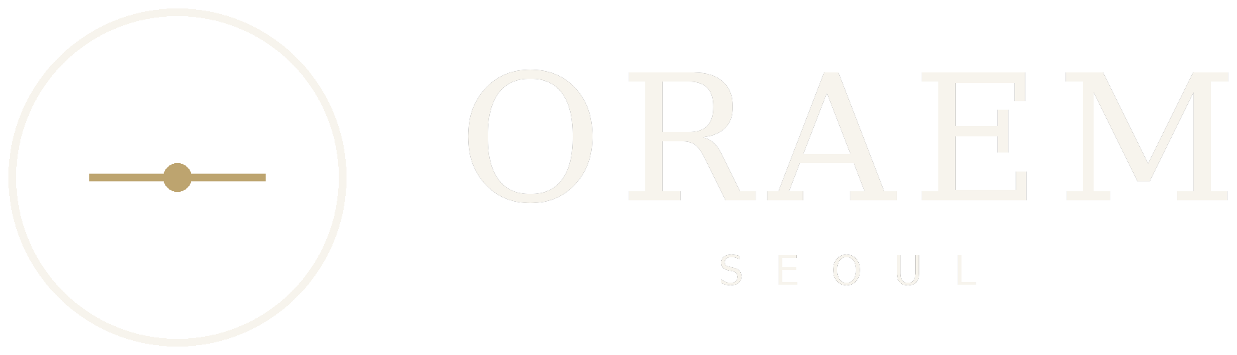 ORAEM SEOUL logo in Warm Pearl